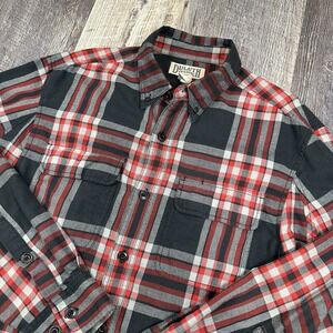 Duluth Trading Crosscut Performance Button‎ Down Flannel Shirt Men's M Red Plaid